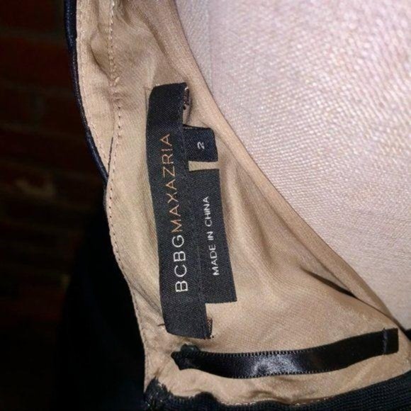 BCBGMAXAZRIA Black Tie Neck High Low Dress Size 2 - Picture 7 of 7